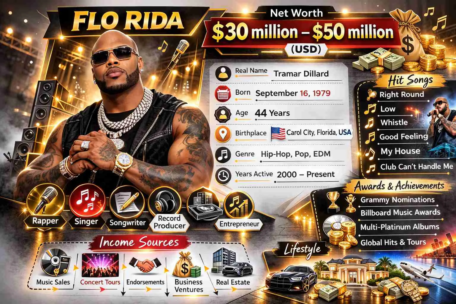 From “Low” to Millions: Flo Rida Net Worth Story In 2026